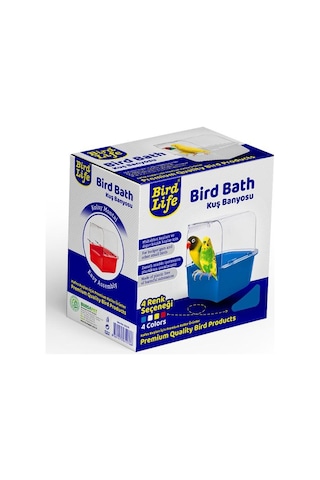 Bird Life Bülbül Kanarya Muhabbet Kuşu Kuş Banyoluğu Pembe 12.5 x 12 x 13 CM