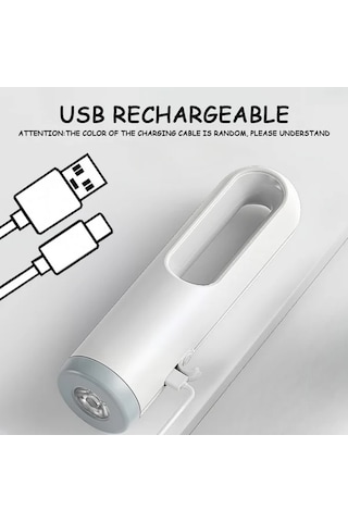 Boatshop1 1 Adet White İnsan Vücudu Algılayan Akıllı Okuma Lambası Usb Şarjlı Çok Fonksiyonlu El Feneri Acil Durum Ve Gece Kullanımı İçin Ev Ofis Seyahat