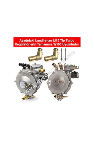 OtogazShop Landirenzo Li10 Tip Turbo Regülatör Su Dirsek Takımı