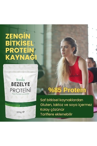 Fibrelle Bezelye Proteini Tozu 250 Gr // Yüksek Protein Oranı // %85 Bezelye