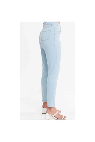 Kene Jeans Yüksek Bel Ön Conta Çımalı Esnek Dar Paça Buz Mavi