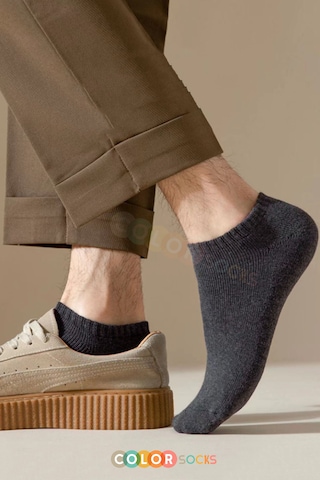 Color Socks 5'li Patik Kışlık Erkek Kalın Çorap Seti Isı Emici Çok Renkli