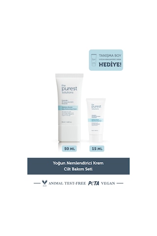 The Purest Solutions Yoğun Nemlendirici Krem Cilt Bakım Seti: 50 ml + 15 ml Tanışma Boy