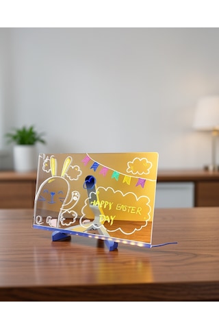 Şeffaf Led Işıklı Yazı Tahtası 30x20 Cm Uczzzışıklıyazıtahtası