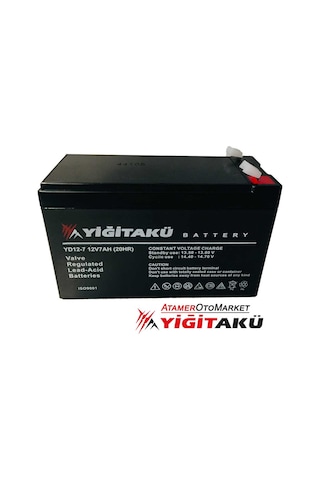 12v 7 Ah-amper Kuru Tip Agm Ups Akü Yd12-7 Yiğit Akü