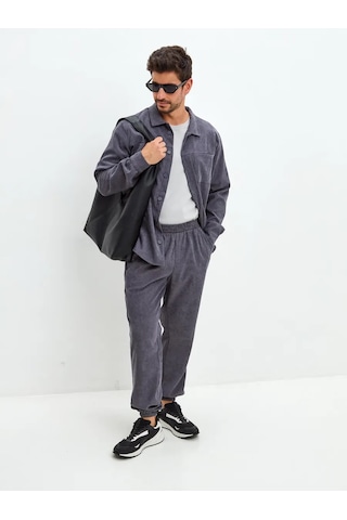 Ashım Brand Erkek Yazlık Penye Takım Elbise - Pantolonlu 447336382 Koyu Gri