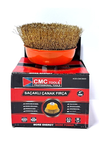 Cmc Tools 4'' 100 Mm Saçaklı Çanak Fırça M14 Bağlantı, 0.3 Mm Tel