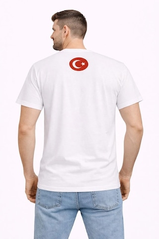 Novalisse Erkek Türkiye Baskılı Tişört Ay Yıldız 2026 Dünya Kupası Taraftar Forma T-shirt - Beyaz Çoklu Renk