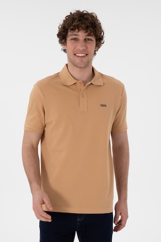 U.S. Polo Assn. Erkek Regular Fit Polo Yaka Camel Basic Tişört 50306007-VR015