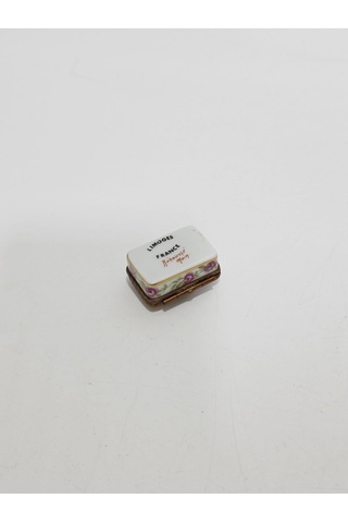 Antika Limoges Porselen Minyatür Kutu 3,5x2,8cm 100