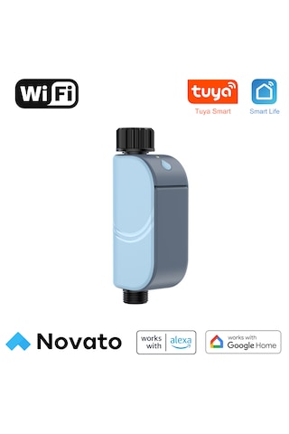Wifi Pilli Akış Ölçerli Akıllı Su Vanası Tuya, Smart Life Uyumlu