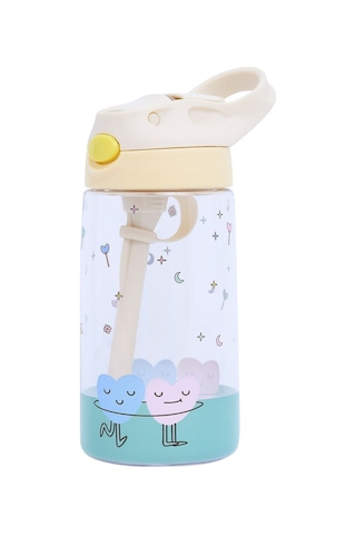 The Cotton Cloud - Dancing Hearts 480ml Tritan Gizli Pipetli Suluk Çok Renkli