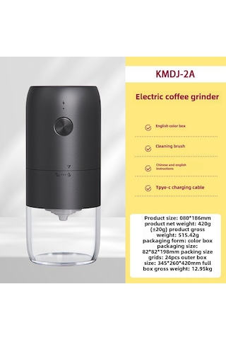 Reedark Portatif Elektrikli Kahve Değirmeni: Otomatik İtalyan Tarzı, Eşit Öğütme, Dayanıklı Malzeme, Kolay Kullanım Siyah Diğer