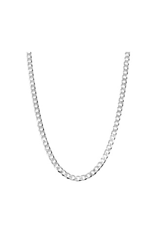 925 Ayar Gümüş Unisex Gurmet Zincir Kolye 4 Mm Genişlik