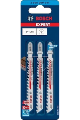 Professional 3x Expert 'hardwood Fast' T 144 Dhm Dekupaj Testere Bıçakları Sert Ahşap, Wpc Ahşap Plastik, Uzunluk 100 Mm, Aksesuar Dekupaj Testeresi