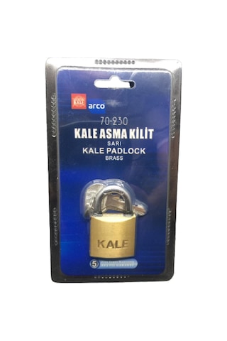 Kale Asma Kilit Sarı 70 - 230