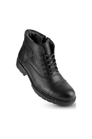 Budaks Içi Kürklü Hakiki Deri Kışlık Erkek Bot 235 Siyah
