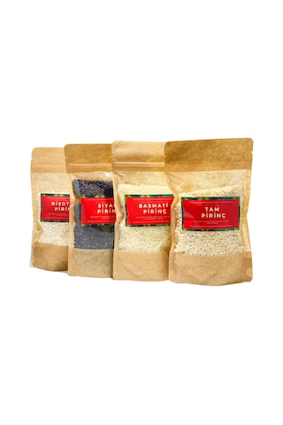 Guruyemiş Box Pirinç Deneme Paketi 4lü Basmati Siyah Risotto Tam