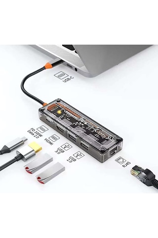 Ally 5in1 Type-c To Usb3.0/2.0+pd 100w+hdmı+ethernet Çoğaltıcı H
