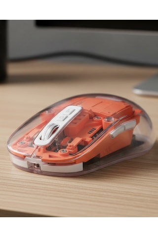 Şeffaf Kablosuz Mouse Bluetooth Bağlantılı Sessiz Tıklama Diğer