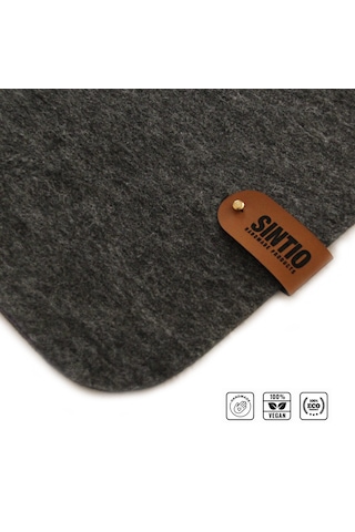 Sintio 50x100 Kaydırmaz Taban İlaveli Keçe Mousepad Koyu Gri