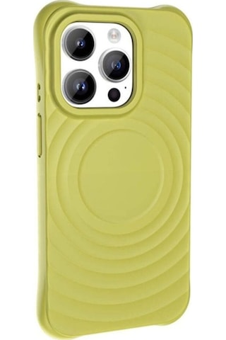 Apple Uyumlu iPhone 14 Pro Max M-safe Şarj Özellikli Airbagli Mat Görünümlü Zore Hepi Kapak Yeşil