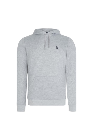 V4011 Dewberry Erkek Kapşonlu Sweatshırt-gri Gri