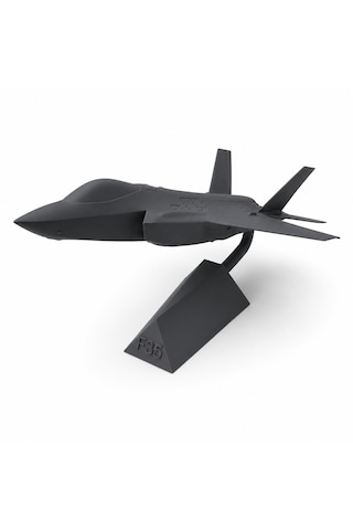 30 Cm Gri Modern Jet Uçağı Dekoratif Masaüstü Biblo Teknolojik Tasarımlı Uçak Maketi Ofis Ve Oyun Odası Dekoru
