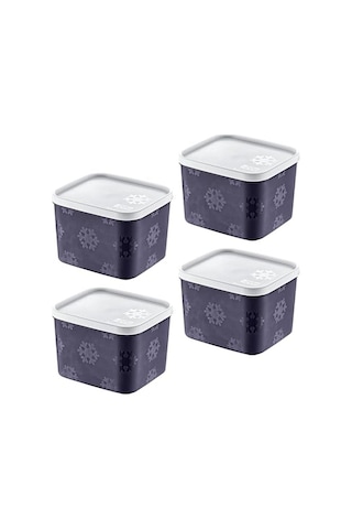 4'lü Set No Frost Saklama Kabı Lacivert 1250 Ml Diğer