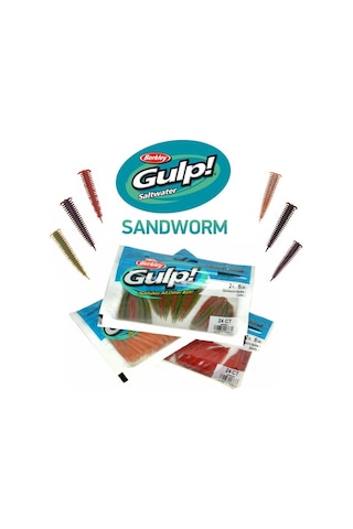 Berkley Gulp Alive Sandworm 5cm 2inç 24ct Silikon Yem