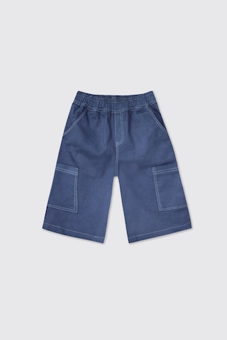 Panço Erkek Çocuk Cepli İndigo Şort 2621bk07001 Mavi