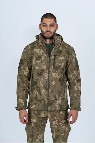 Kubilay Askeri Malzeme Combat Tactical Outdoor Kamuflaj Mont Su Rüzgar Geçirmez Erkek Softtjell Mont - 305 Yeşil