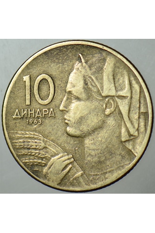 Yugoslavya 10 Dinar 1963 Tito Dönemi. 11600521