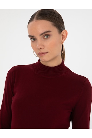 Pierre Cardin Kadın Vişne Kazak /triko 50315768-vr223 Vişne