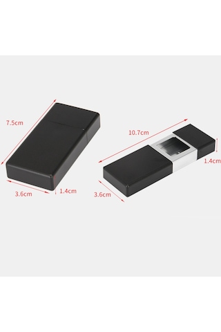 Falconetti Siyah Aliminyum Mini Cep Küllüğü Küllük Rb93Sy