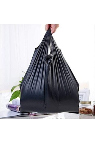 Hışır Atlet Poşet Renk Siyah Orta Boy 28x50 Cm 1 Kg