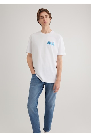 Mavi - Mavi Baskılı Beyaz Tişört 0612468-620 Beyaz
