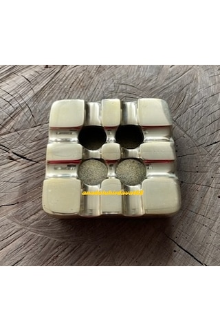 Dmr Gold Pirinç Küllük Puro Küllüğü Siğara Küllük 10 10cm Parlak Sarı