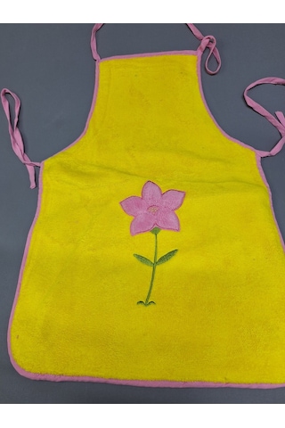 Peluş Mutfak Önlüğü / Su Geçirmez Pembe / Yeşil Sarı Pembe