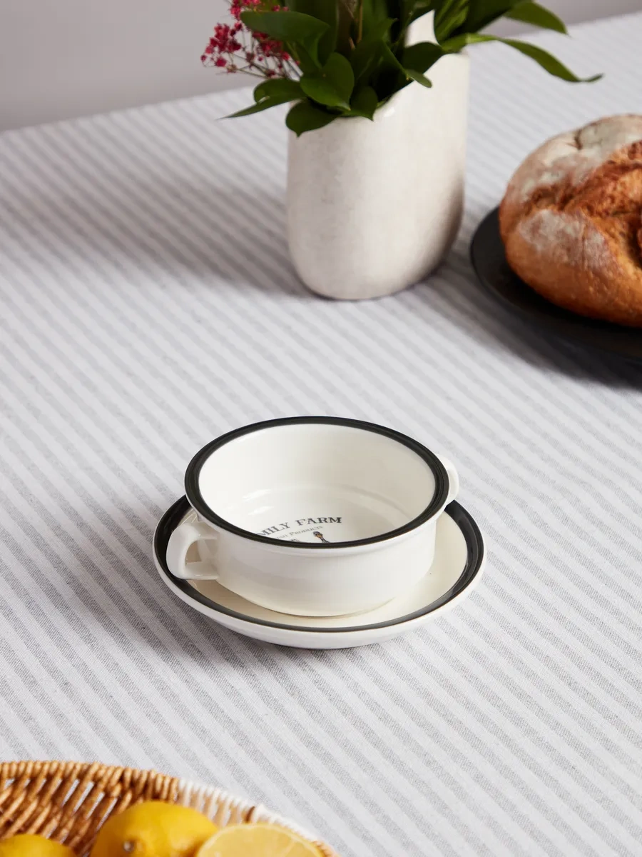 Lefard Soupy 250 Ml İle Tabak "family Farm" Porselen 145524607 Beyaz