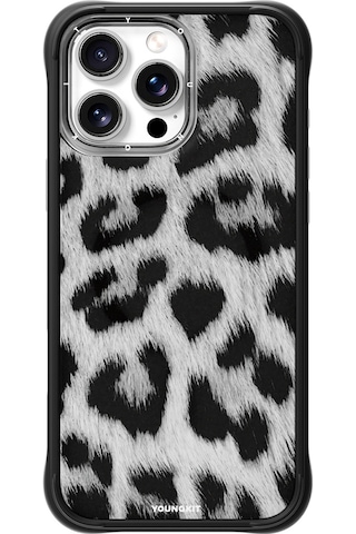 Apple Uyumlu iPhone 16 Pro Max Kılıf M safe Şarj Özellikli Youngkit Leopard Serisi Kapak Siyah