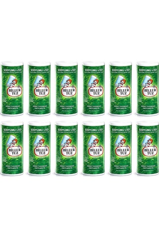 Billur Tuz Sodyumu %50 Azaltılmış 500 Gr X 12 Adet