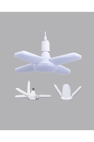 4 Kollu Katlanır Pervane Led Ampül 60 Watt Yüksek Aydınlatma Ve Enerji Tasarrufu Renkli