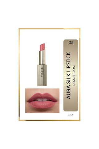 Note Aura Silk Lipstick 05 Desert Rose Kremsi Yarı Parlak Ruj - Nude