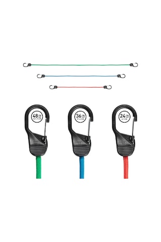 NITE IZE Slidelock Kilitli Karabina Bungee Gergi Lastiği (91.4cm) Mavi