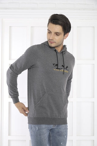 Escetic Spor Erkek G3 Melanj Cepli, Kapüşonlu Sweatshirt-4173