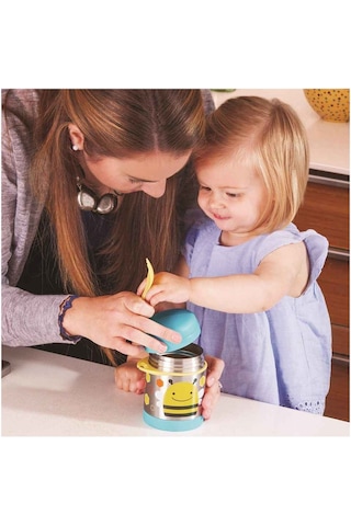 Skip Hop Zoo Paslanmaz Çelik Termos Arı Mavi