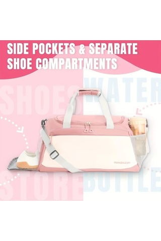 Sandwich Motion003 Kadın Spor Çantası Büyük Kapasiteli Ayakkabı Gözlü Taşınabilir Fitness Mavi Mavi