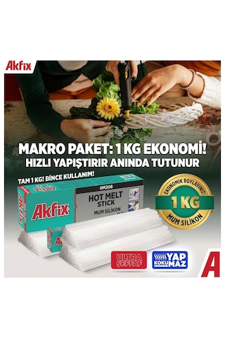 1 Kg Şeffaf Mum Silikon Sıcak Silikon Çubuğu Hobi El İşi Tamirat Yapıştırıcı Kalın