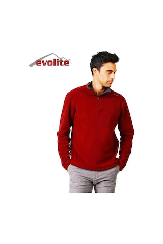 Evolite Fuga Bay Mikro Polar Sweater - Bordo Çok Renkli